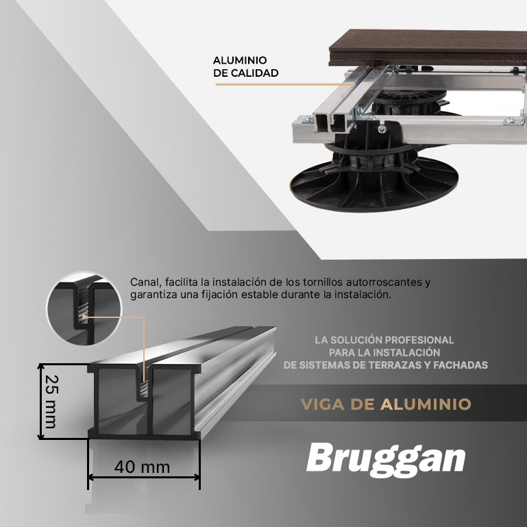 El calorifugado de aluminio Bruggan es la última tecnología para la instalación de sistemas de terrazas
