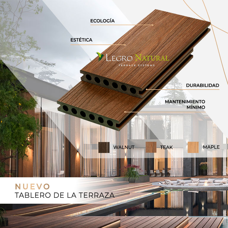 Las tarimas Legro Natural vuelven a estar a la venta. Nuevo Tablero De La Terraza Legro Ultra Natural