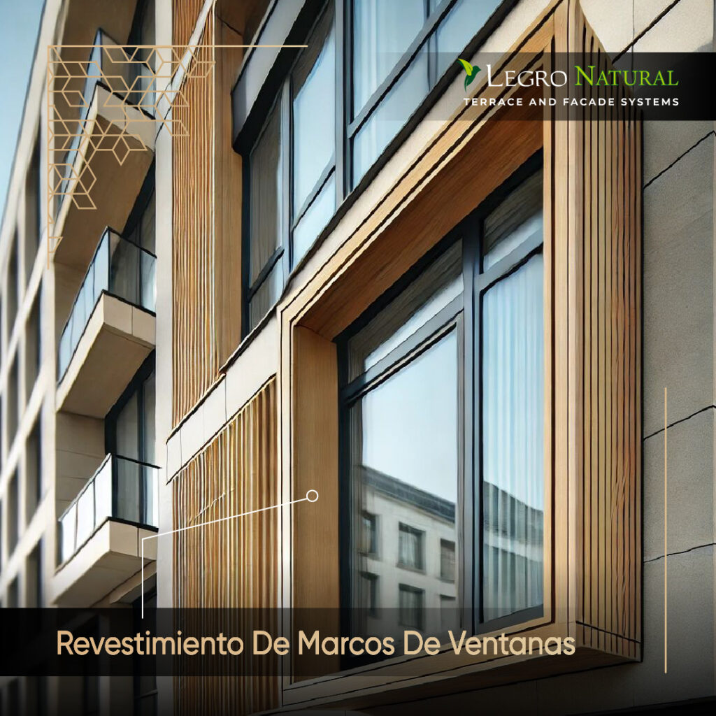 Perfil universal AS180 para sistemas de terraza y fachada Legro Natural. Molduras para ventanas