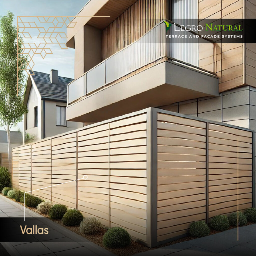 Perfil universal AS180 para sistemas de terraza y fachada Legro Natural. Construcción de vallas