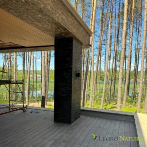 Opciones de uso del perfil de fachada Legro Wall Panels. Techo de tablas de fachada Legro.