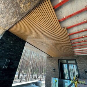 Opciones de uso del perfil de fachada Legro Wall Panels. Techo de tablas de fachada Legro.